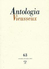 Antologia Vieusseux (2015). Vol. 63
