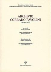 Archivio Corrado Pavolini. Inventario