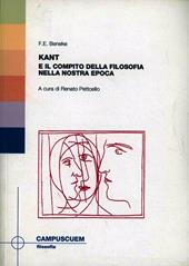 Kant e il compito della filosofia nella nostra epoca. Uno scritto commemorativo della Critica della ragion pura