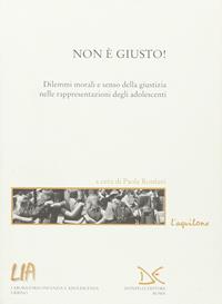 Non è giusto! Dilemmi morali e senso della giustizia nelle rappresentazioni degli adolescenti  - Libro Donzelli 2007, Saggi. Storia e scienze sociali | Libraccio.it