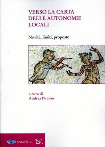 Verso la carta delle automomie locali - Andrea Piraino - Libro Donzelli 2007, Meridiana Libri. Saggi | Libraccio.it