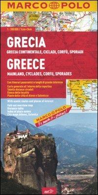 Grecia. Grecia continentale, Cicladi, Corfù, Sporadi 1:300.000. Ediz. multilingue  - Libro Marco Polo 2011, Carte stradali Marco Polo | Libraccio.it