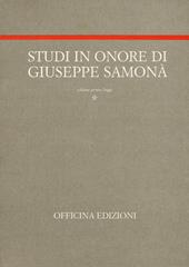 Studi in onore di Giuseppe Samonà