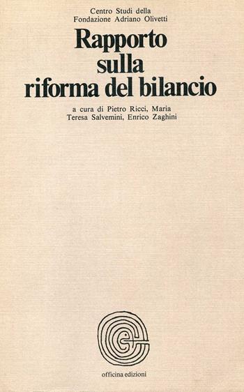 Rapporto sulla riforma del bilancio  - Libro Officina 1980, Paperbacks. Officina | Libraccio.it
