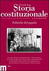 Giornale di storia costituzionale. Secondo semestre 2009. Vol. 18: Politiche del popolo.