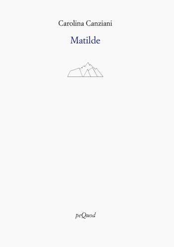 Matilde - Carolina Canziani - Libro Pequod 2022, Rive | Libraccio.it