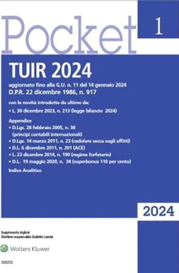 TUIR 2024  - Libro Il Fisco 2024, Pocket | Libraccio.it