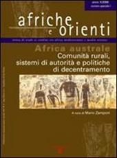 Afriche e Orienti (2008). Africa australe. Comunità rurali, sistemi di autorità e politiche di decentramento