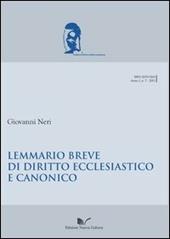 Lemmario breve di diritto ecclesiastico e canonico