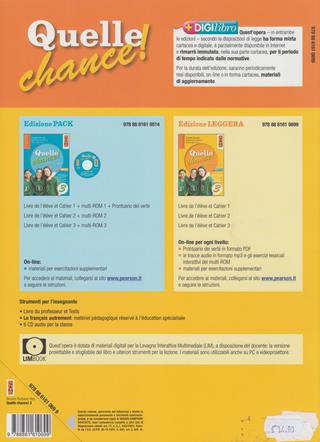Quelle chance! Livre de l'élève et cahier. Ediz. leggera. Per la Scuola media. Vol. 3 - Rossella Bruneri, Béatrice Durbano, Manuela Vico - Libro Lang 2009 | Libraccio.it