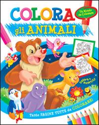 Colora gli animali. Ediz. illustrata  - Libro Grillo Parlante 2014, Un mondo da colorare | Libraccio.it