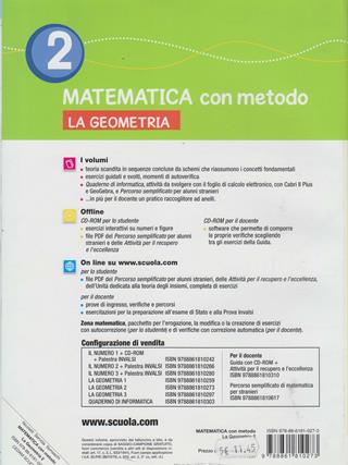 Matematica con metodo. La geometria. Per la Scuola media. Vol. 2 - Ezia Nicoletti, M. Teresa Servida, Gabriella Somaschi - Libro CEDAM Scuola 2009 | Libraccio.it