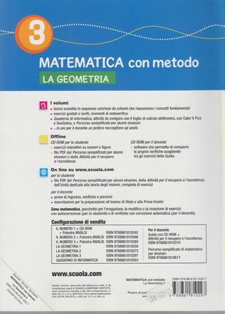 Matematica con metodo. La geometria. Con espansione online. Vol. 3 - Ezia Nicoletti, M. Teresa Servida, Gabriella Somaschi - Libro CEDAM Scuola 2009 | Libraccio.it