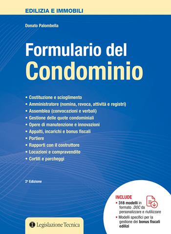 Formulario del condominio - Donato Palombella - Libro Legislazione Tecnica 2022, Immobili | Libraccio.it