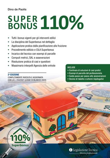 Superbonus 110% - Dino De Paolis - Libro Legislazione Tecnica 2022, Libreria professionale | Libraccio.it