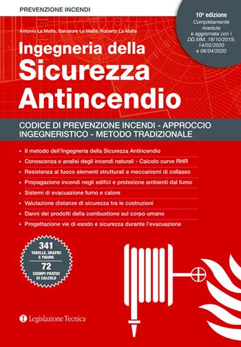 Ingegneria della sicurezza antincendio. Codice di prevenzione incendi. Approccio ingegneristico. Metodo tradizionale - Antonio La Malfa, Salvatore La Malfa, Roberto La Malfa - Libro Legislazione Tecnica 2020, Prevenzione incendi | Libraccio.it