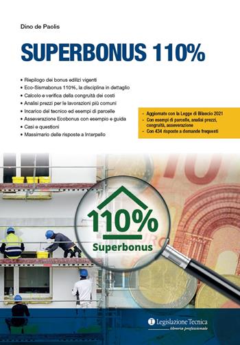 Superbonus 110% - Dino De Paolis - Libro Legislazione Tecnica 2021, Libreria professionale | Libraccio.it