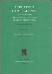 Acrotismo cameracense. Le spiegazioni degli articoli di fisica contro i peripatetici