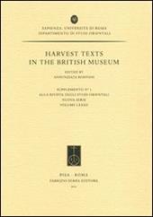 Harvest texts in the British Museum