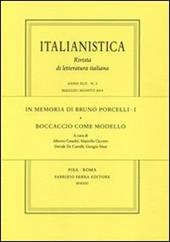 In memoria di Bruno Porcelli. Vol. 1: Boccaccio come modello.