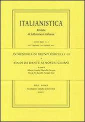 In memoria di Bruno Porcelli. Vol. 2: Studi da Dante ai nostri giorni.