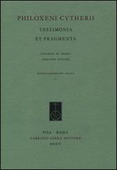 Philoxeni Citherii. Testimonia et fragmenta