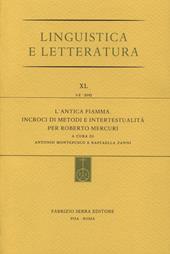 L' antica fiamma. Incroci di metodi e intertestualità per Roberto Mercuri