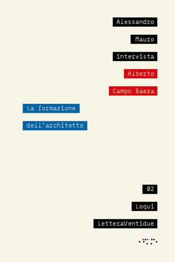 La formazione dell'architetto - Alessandro Mauro, Alberto Campo Baeza - Libro LetteraVentidue 2021, Loqui | Libraccio.it