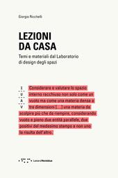 Lezioni da casa. Temi e materiali dal Laboratorio di design degli spazi