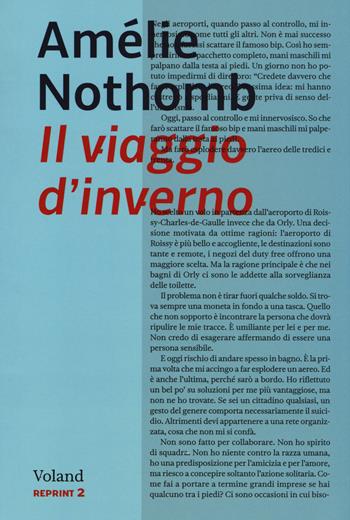 Il viaggio d'inverno - Amélie Nothomb - Libro Voland 2014, Reprint | Libraccio.it