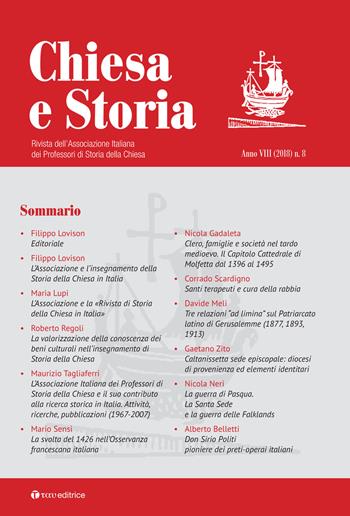 Chiesa e storia. Rivista dell’Associazione Italiana dei Professori di Storia della Chiesa. Vol. 8  - Libro Tau 2020, Storia della Chiesa | Libraccio.it
