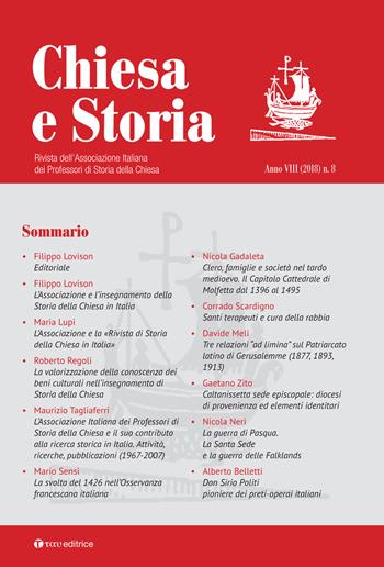 Chiesa e storia. Rivista dell'Associazione Italiana dei Professori di Storia della Chiesa. Vol. 8  - Libro Tau 2020, Storia della Chiesa | Libraccio.it