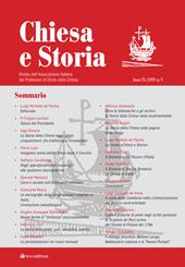 Chiesa e storia. Rivista dell'Associazione Italiana dei Professori di Storia della Chiesa. Vol. 9