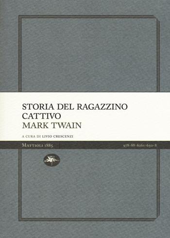 Storia del ragazzino cattivo - Mark Twain - Libro Mattioli 1885 2017, Experience Light | Libraccio.it