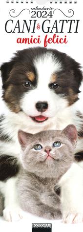 Cani & gatti amici felici. Calendario 2024. Long