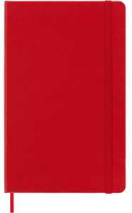 Taccuino Moleskine large a pagine bianche copertina rigida rosso....