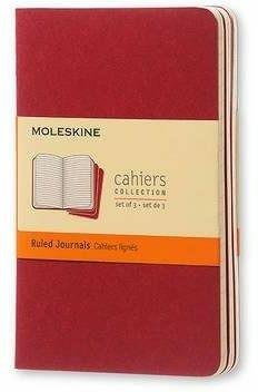 Quaderno Cahier Journal Moleskine pocket a righe rosso. Cranberry Red. Set da 3  Moleskine 2018 | Libraccio.it