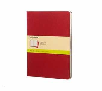 Image of Quaderno Cahier Journal Moleskine XL a pagine bianche rosso. Cran...