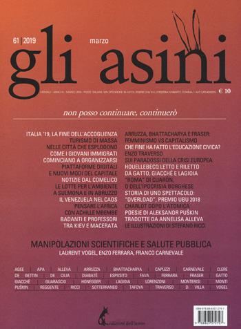 Gli asini. Rivista di educazione e intervento sociale (2019). Vol. 61  - Libro Edizioni dell'Asino 2019 | Libraccio.it