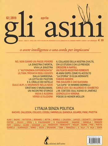 Gli asini. Rivista di educazione e intervento sociale (2019). Vol. 62  - Libro Edizioni dell'Asino 2019 | Libraccio.it