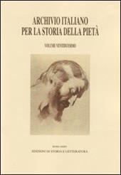 Archivio italiano per la storia della pietà. Vol. 22