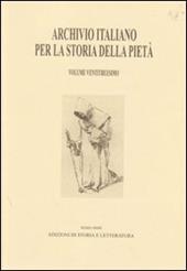 Archivio italiano per la storia della pietà. Vol. 23
