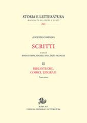 Scritti. Biblioteche, codici, epigrafi. Vol. 2