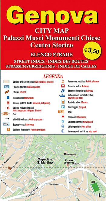 Genova. City map. Palazzi, musei, monumenti, chiese. Centro storico  - Libro Giacché Edizioni 2026 | Libraccio.it