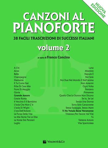 Canzoni al pianoforte. Nuova ediz.. Vol. 2  - Libro Volontè & Co 2018, Musica-Repertorio | Libraccio.it