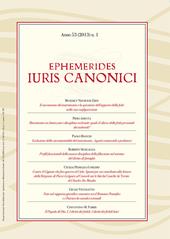 Ephemerides Iuris canonici (2013). Vol. 1