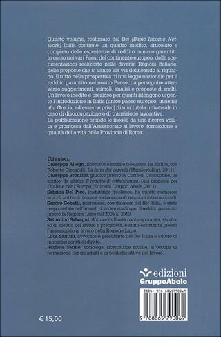 Reddito minimo grantito. Un progetto necessario e possibile  - Libro EGA-Edizioni Gruppo Abele 2012, Le staffette | Libraccio.it