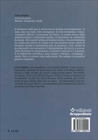 Prove di paura. Barbari, marginali, ribelli - Livio Pepino - Libro EGA-Edizioni Gruppo Abele 2015, I ricci | Libraccio.it