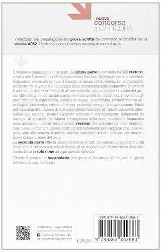 Il nuovo concorso a cattedra. Esercizi di greco per la classe A052. Per la prova scritta del concorso - Enrico Renna - Libro Edises 2013, Concorso a cattedra | Libraccio.it