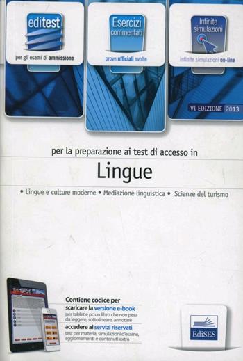 EdiTEST 10. Esercizi. Lingue. Per la preparazione ai test di ammissione. Con espansione online  - Libro Edises 2013, EdiTEST. Ammissioni universitarie | Libraccio.it